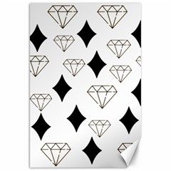 Black & Gold Diamond Design Canvas 20  X 30  by ArtsyWishy