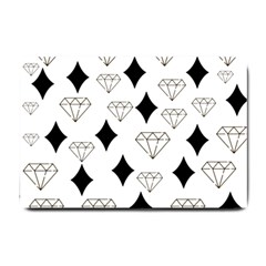 Black & Gold Diamond Design Small Doormat  by ArtsyWishy