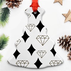 Black & Gold Diamond Design Ornament (christmas Tree) 