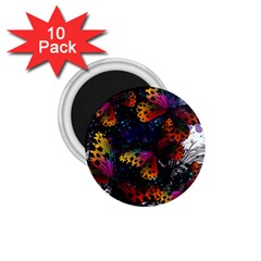 Butterfly Floral Pattern 1.75  Magnets (10 pack) 