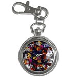 Butterfly Floral Pattern Key Chain Watches Front