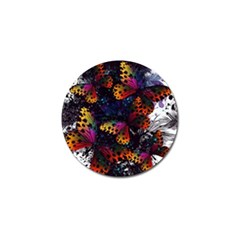 Butterfly Floral Pattern Golf Ball Marker by ArtsyWishy