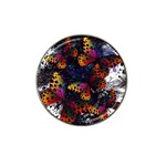 Butterfly Floral Pattern Hat Clip Ball Marker (4 pack) Front