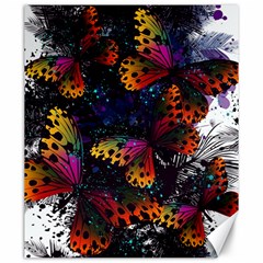 Butterfly Floral Pattern Canvas 20  x 24 