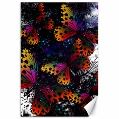 Butterfly Floral Pattern Canvas 20  x 30 