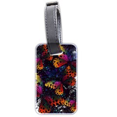 Butterfly Floral Pattern Luggage Tag (two Sides) by ArtsyWishy