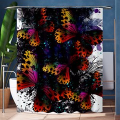 Butterfly Floral Pattern Shower Curtain 60  X 72  (medium)  by ArtsyWishy