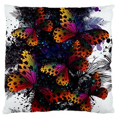 Butterfly Floral Pattern Standard Flano Cushion Case (one Side) by ArtsyWishy