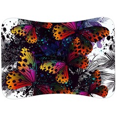 Butterfly Floral Pattern Velour Seat Head Rest Cushion