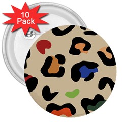 Animal Print Design 3  Buttons (10 Pack)  by ArtsyWishy