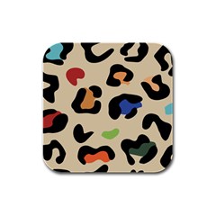 Animal Print Design Rubber Square Coaster (4 Pack)  by ArtsyWishy