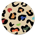 Animal Print Design Magnet 5  (Round) Front