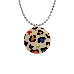 Animal Print Design 1  Button Necklace by ArtsyWishy