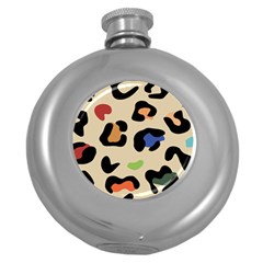 Animal Print Design Round Hip Flask (5 Oz) by ArtsyWishy