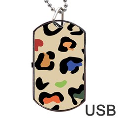 Animal Print Design Dog Tag Usb Flash (two Sides) by ArtsyWishy