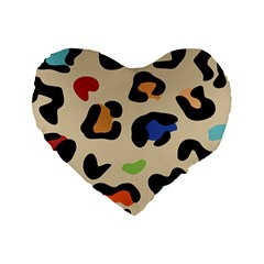 Animal Print Design Standard 16  Premium Heart Shape Cushions by ArtsyWishy