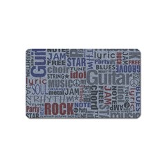 Dark Denim With Letters Magnet (name Card) by ArtsyWishy