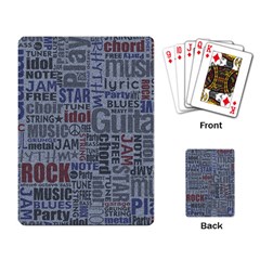 Dark Denim With Letters Playing Cards Single Design (rectangle) by ArtsyWishy