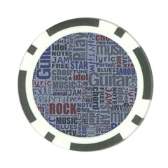 Dark Denim With Letters Poker Chip Card Guard (10 Pack) by ArtsyWishy