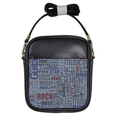 Dark Denim With Letters Girls Sling Bag by ArtsyWishy