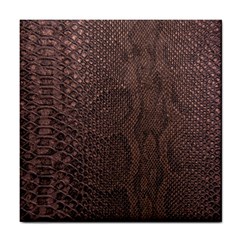 Leather Snakeskin Design Tile Coaster by ArtsyWishy