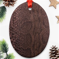 Leather Snakeskin Design Ornament (oval) by ArtsyWishy