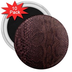 Leather Snakeskin Design 3  Magnets (10 Pack)  by ArtsyWishy