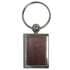 Leather Snakeskin Design Key Chain (rectangle) by ArtsyWishy