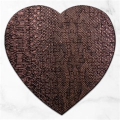 Leather Snakeskin Design Jigsaw Puzzle (Heart)