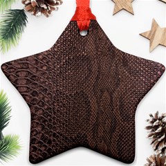 Leather Snakeskin Design Star Ornament (two Sides) by ArtsyWishy