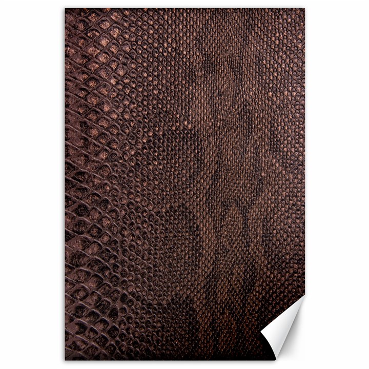 Leather Snakeskin Design Canvas 12  x 18 