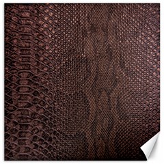 Leather Snakeskin Design Canvas 20  X 20  by ArtsyWishy