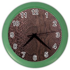 Leather Snakeskin Design Color Wall Clock