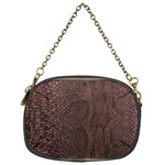 Leather Snakeskin Design Chain Purse (One Side) Front