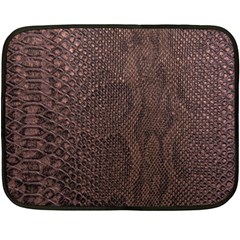 Leather Snakeskin Design Double Sided Fleece Blanket (mini)  by ArtsyWishy