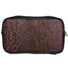 Leather Snakeskin Design Toiletries Bag (one Side) by ArtsyWishy