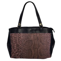 Leather Snakeskin Design Oversize Office Handbag (2 Sides)