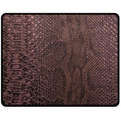 Leather Snakeskin Design Fleece Blanket (medium)  by ArtsyWishy