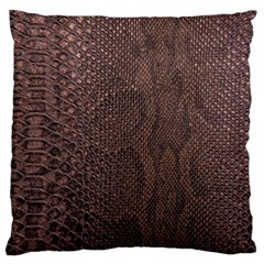 Leather Snakeskin Design Large Cushion Case (one Side) by ArtsyWishy