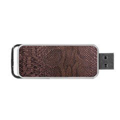 Leather Snakeskin Design Portable Usb Flash (two Sides) by ArtsyWishy