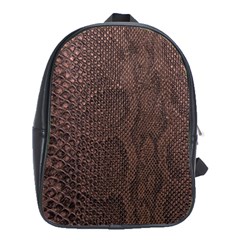 Leather Snakeskin Design School Bag (xl) by ArtsyWishy