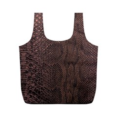 Leather Snakeskin Design Full Print Recycle Bag (m) by ArtsyWishy