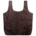 Leather Snakeskin Design Full Print Recycle Bag (XL) Back