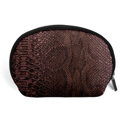 Leather Snakeskin Design Accessory Pouch (Large)