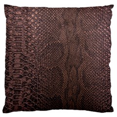 Leather Snakeskin Design Standard Flano Cushion Case (one Side) by ArtsyWishy