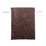 Leather Snakeskin Design Lightweight Drawstring Pouch (S) Front