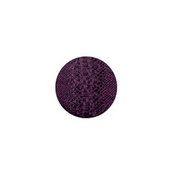 Purple Leather Snakeskin Design 1  Mini Buttons by ArtsyWishy