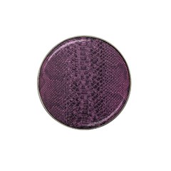 Purple Leather Snakeskin Design Hat Clip Ball Marker (4 Pack) by ArtsyWishy