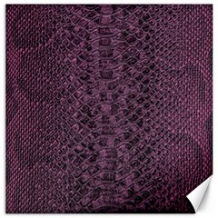 Purple Leather Snakeskin Design Canvas 12  X 12  by ArtsyWishy