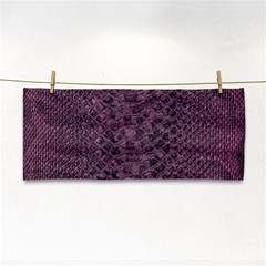 Purple Leather Snakeskin Design Hand Towel by ArtsyWishy